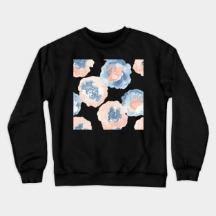 Lighted Painted Flower Patterns Crewneck Sweatshirt